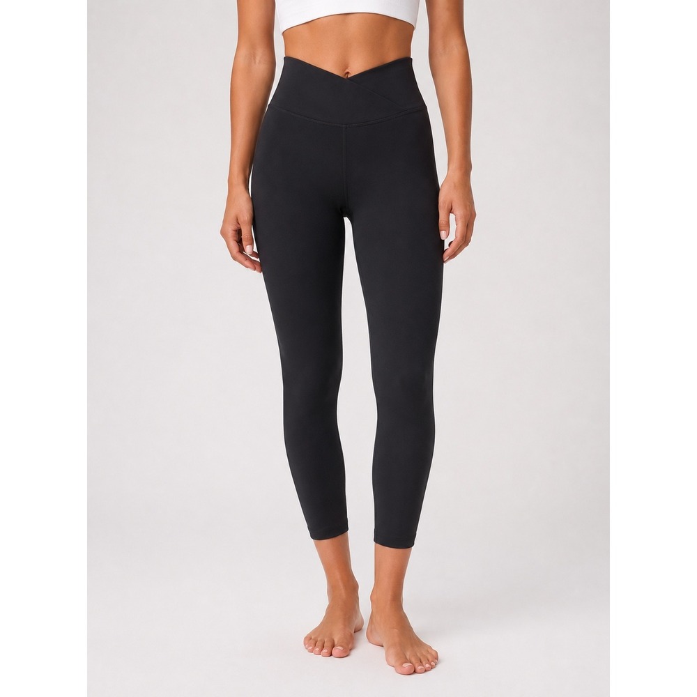 Old Navy Women's Large Extra High Rise‎ Crossover Leggings Black Athletic Yoga